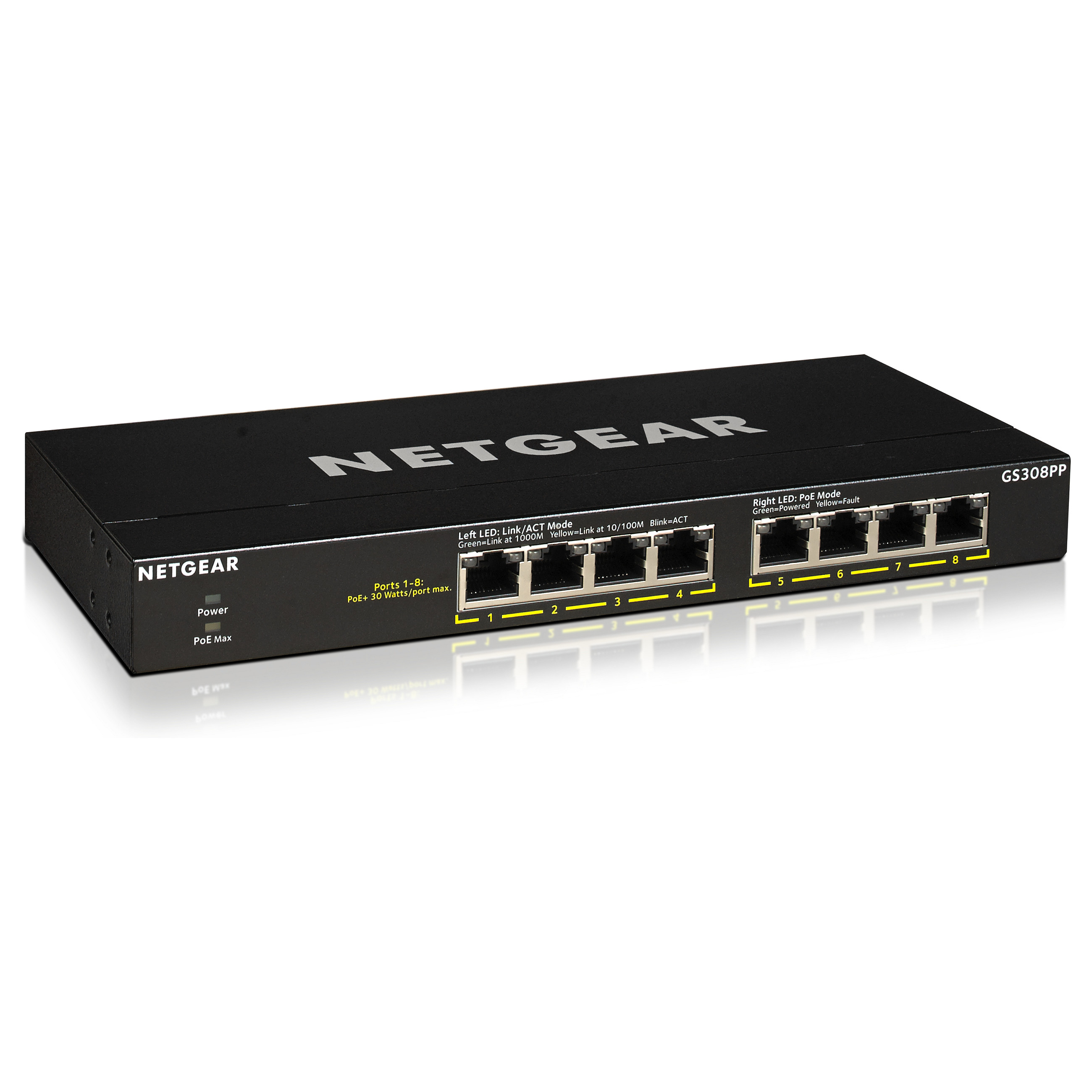 Switch NETGEAR 8P Netgear GS308PP RM PoE+ - 3