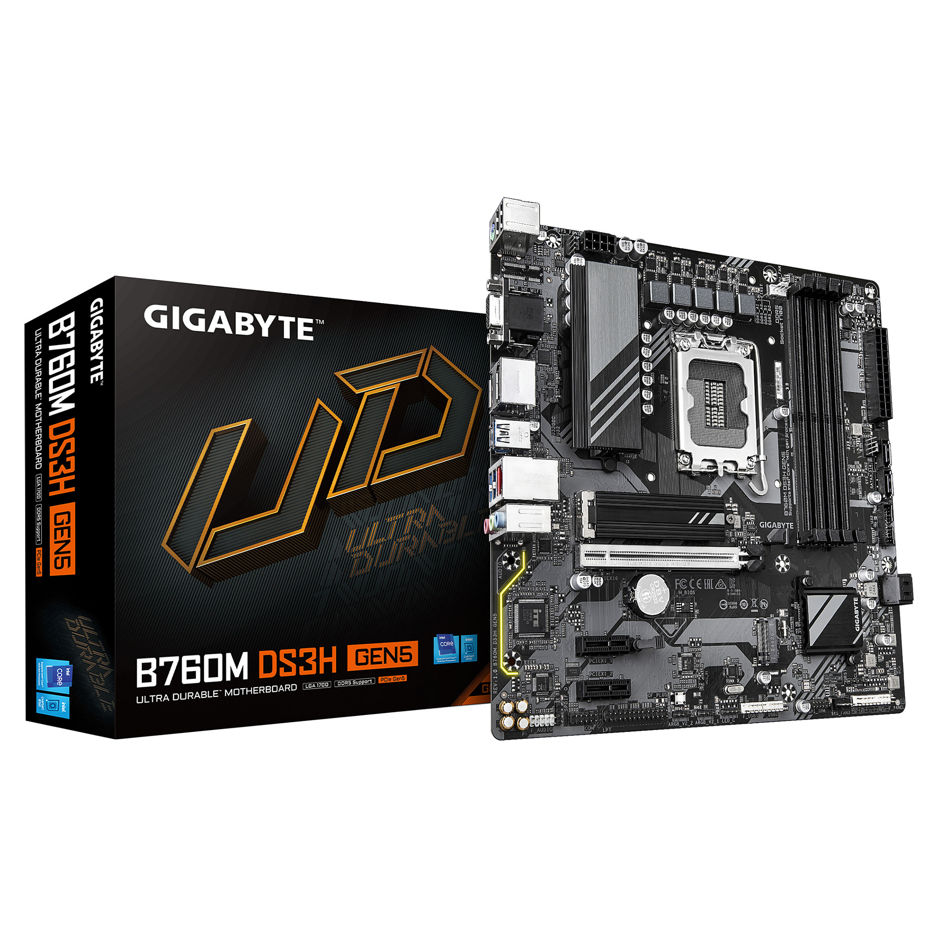 Pllakë amë 1700 Gigabyte B760M DS3H Gen5 ATX - 1