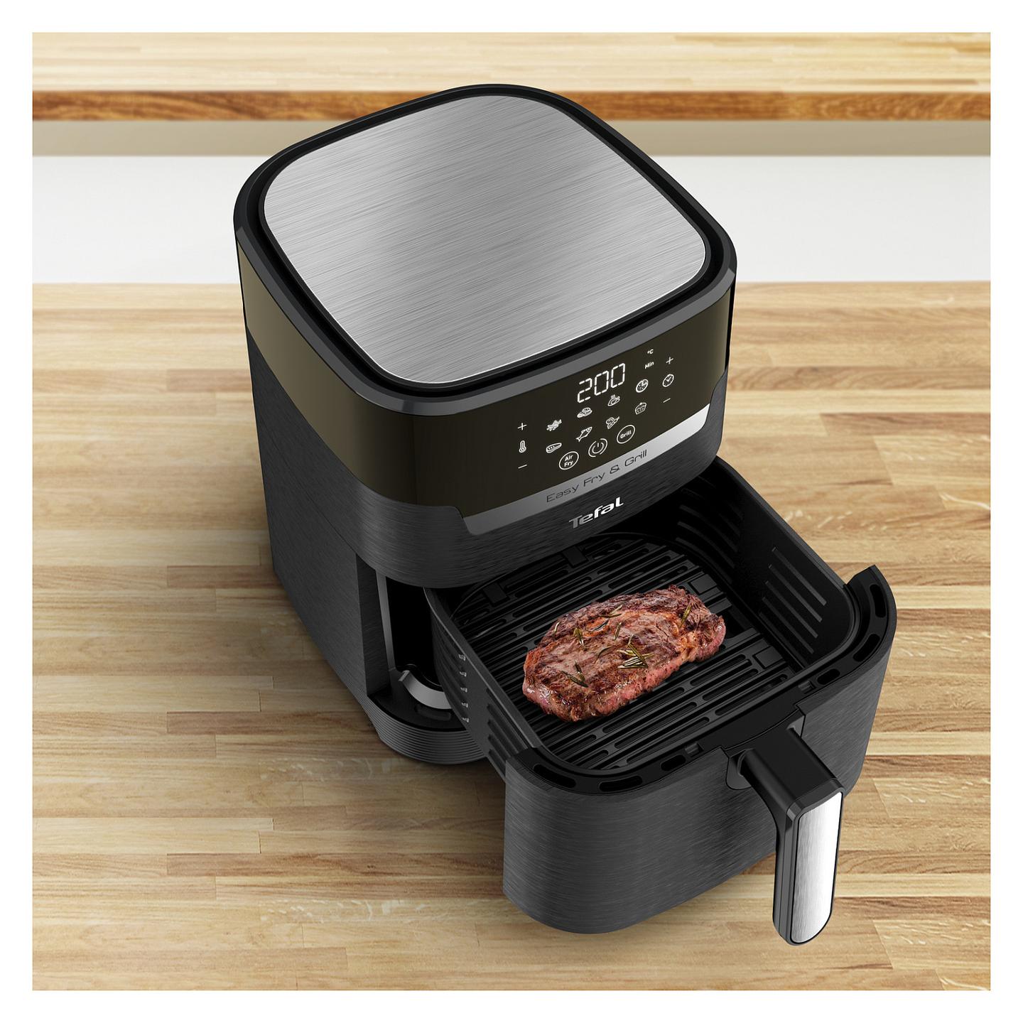Fryer Tefal Easy Fry & Grill Precision / EY5058 / 4.2L / 1550W / 8 Programe / 80–200°C / Touch / Grill / Dehydrate – Zezë - 7