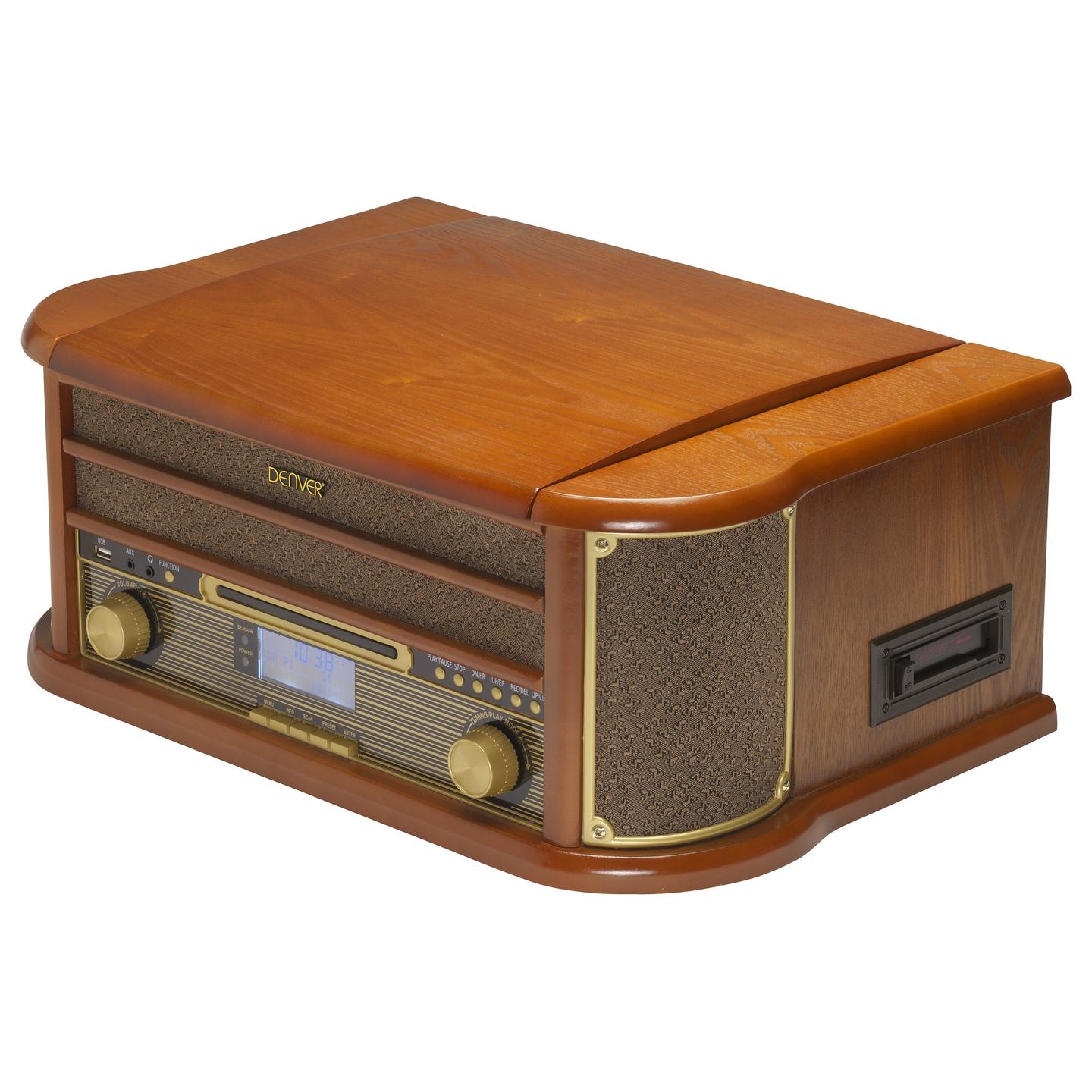 Gramafon Denver MRD-51, 33 1/3, 45, 78 RPM, LCD, 5W - Kafe - 4