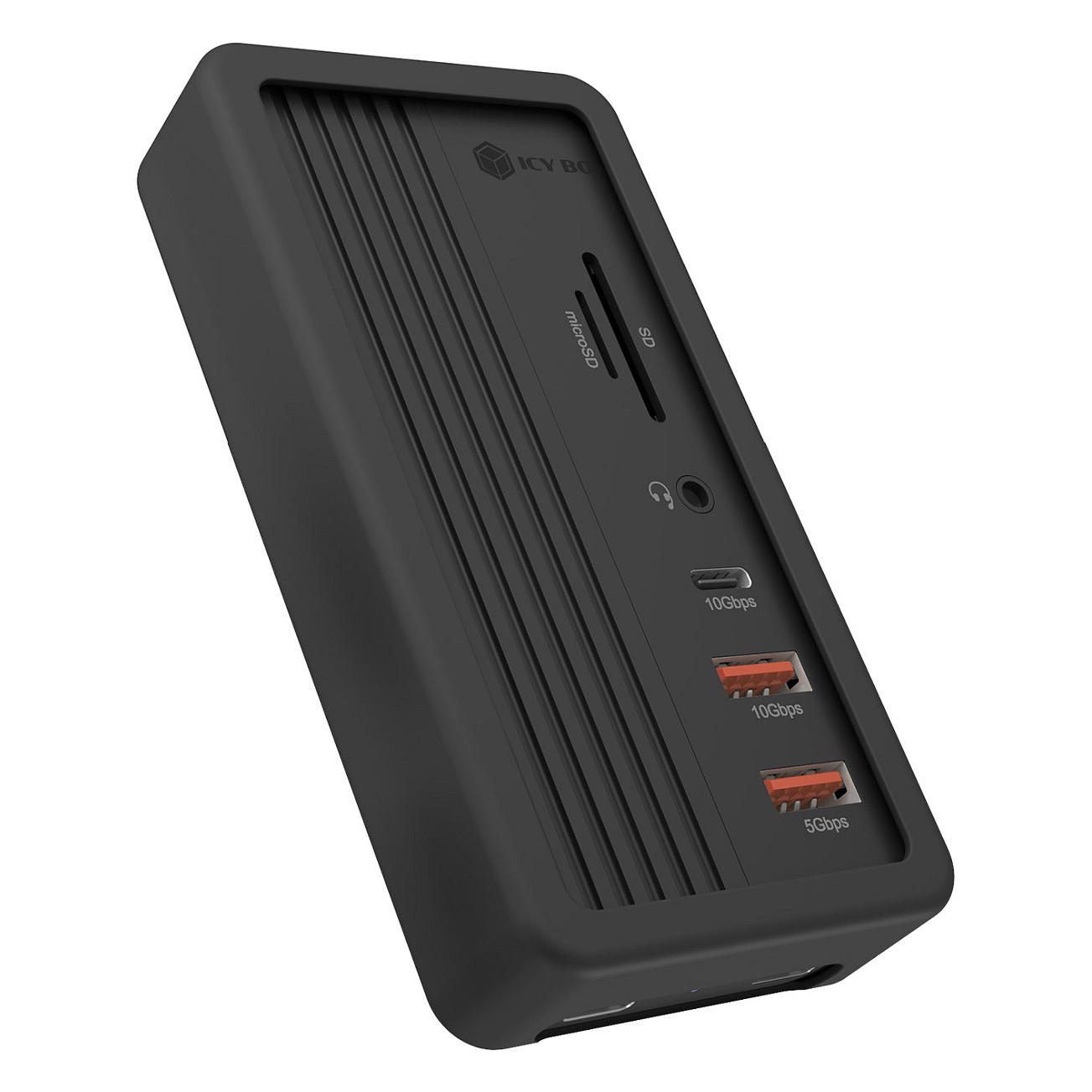 Docking Station ICY BOX IB-DK4072M-CU31 / M.2 NVMe / 2x USB-A / HDMI 4K / USB-C 10Gbps / SD+ microSD / USB-C 100W PD – Zezë