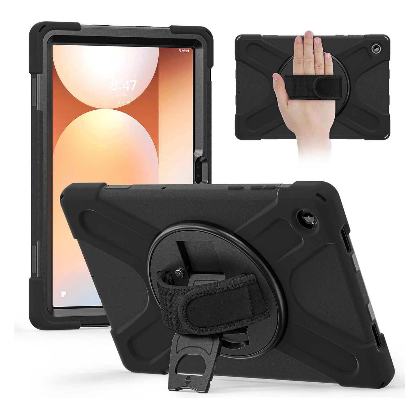 Aksesor për Tablet 4smarts Rugged Case Grip 541749 / Samsung Galaxy Tab A11 / 8.7" / PC + TPU / Stand 360° – Zezë - 1