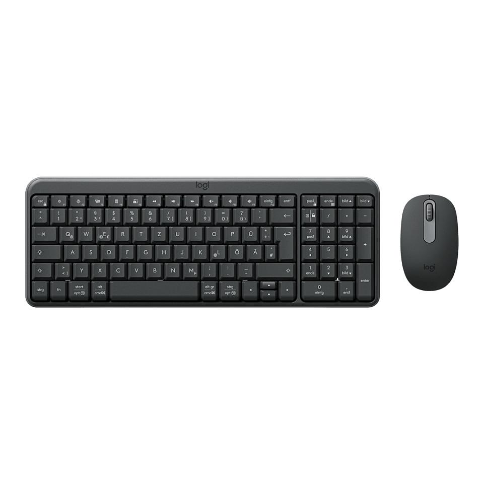 Combo (Tastierë & Maus) Logitech MK250, Wireless, Compact, QWERTZ Gjerman, Bluetooth, 1000 DPI - Grafit - 1
