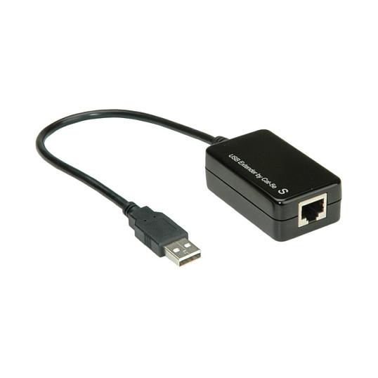 Zgjatues USB VALUE 12.99.1121, USB 1.1 në RJ-45, deri në 45 m - Zezë - 2