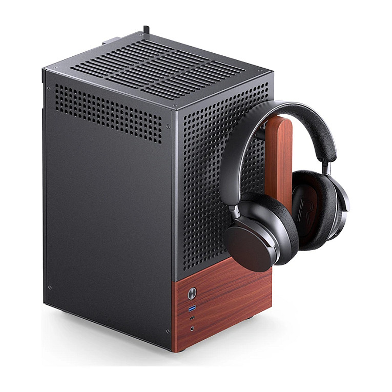 Kasë PC JONSBO T6 / Mini Tower / Mini-ITX / Tempered Glass / Wood - Zezë - 13