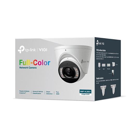 TP-Link VIGI InSight S455 5MP – Full-Color Turret, 2.8mm, 111.4° FOV, IR/White Light 30m, AI, 2-Way Audio, PoE, IP67 - 5