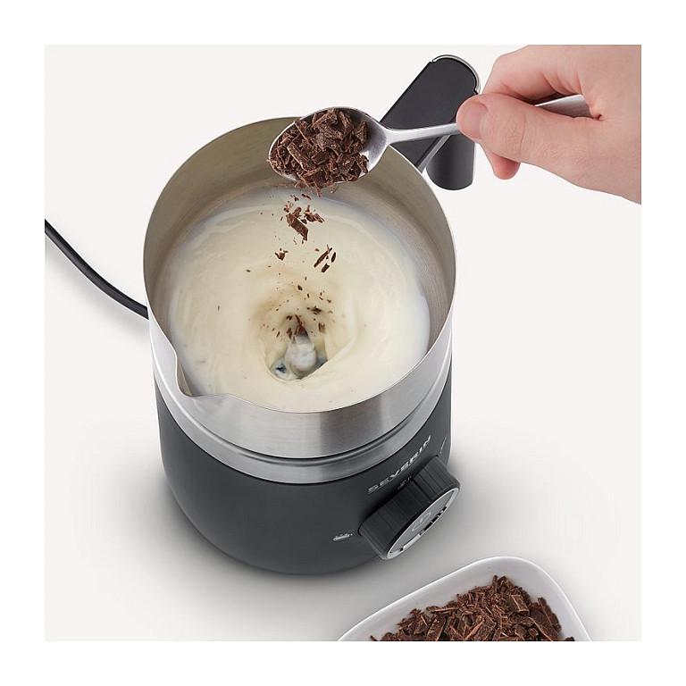 Shkumues dhe Ngrohës Qumështi Severin SM 3585, 0.5L, 500W, Induksion, 3 Programe, Funksion për Çokollatë – Zezë, Argjend - 5