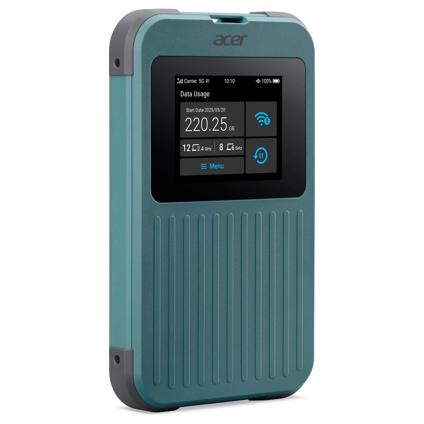 Ruter Portativ Acer Connect M4E, 5G, Wi-Fi 6, Dual-Band, Nano-SIM + eSIM, USB-C, IP68 - Gjelbër - 2