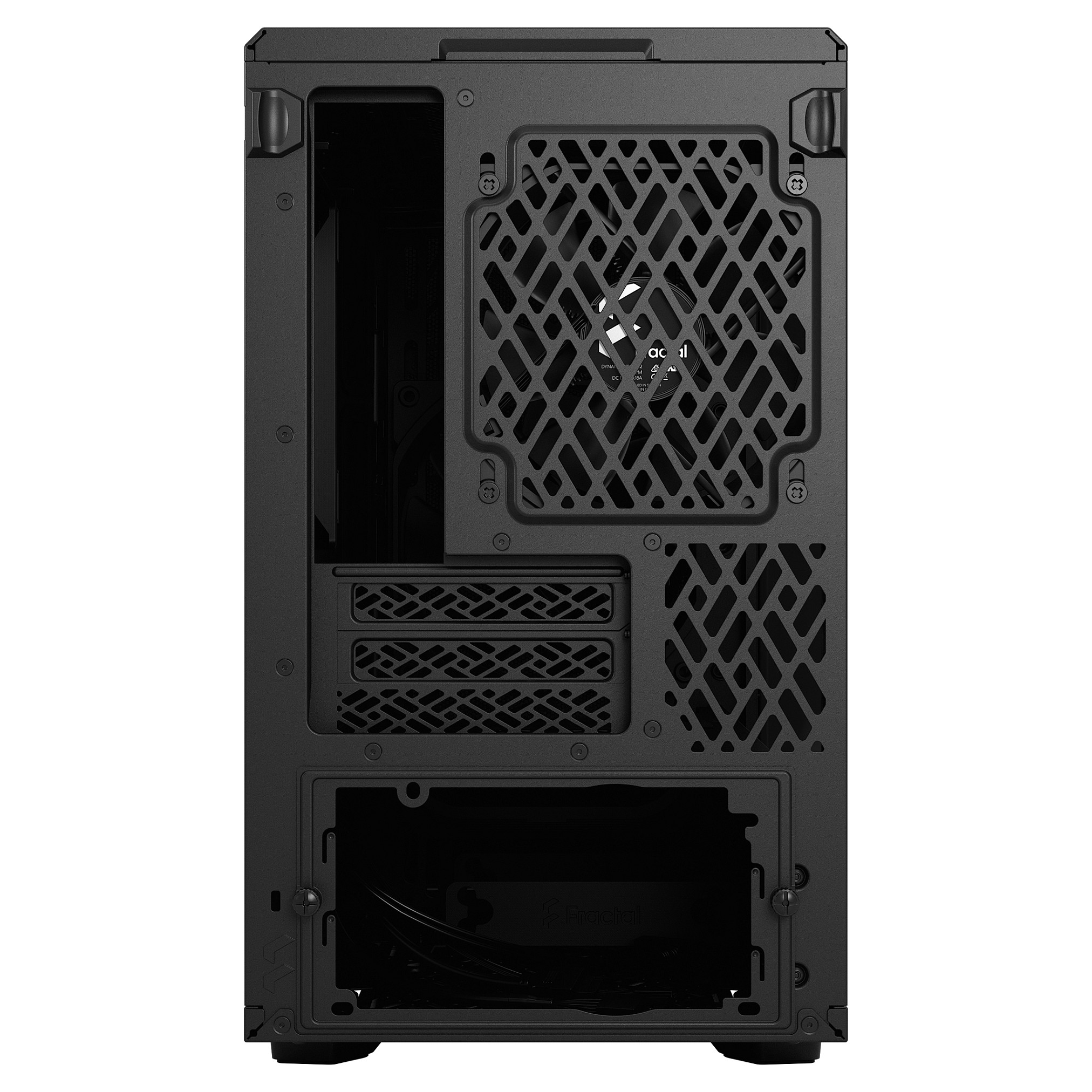 Kasë PC Fractal Design Meshify 2 Nano / Mini Tower / Mini-ITX + Mini-DTX / 1x 140mm + 1x 120mm Fan / Tempered Glass - Zezë - 5