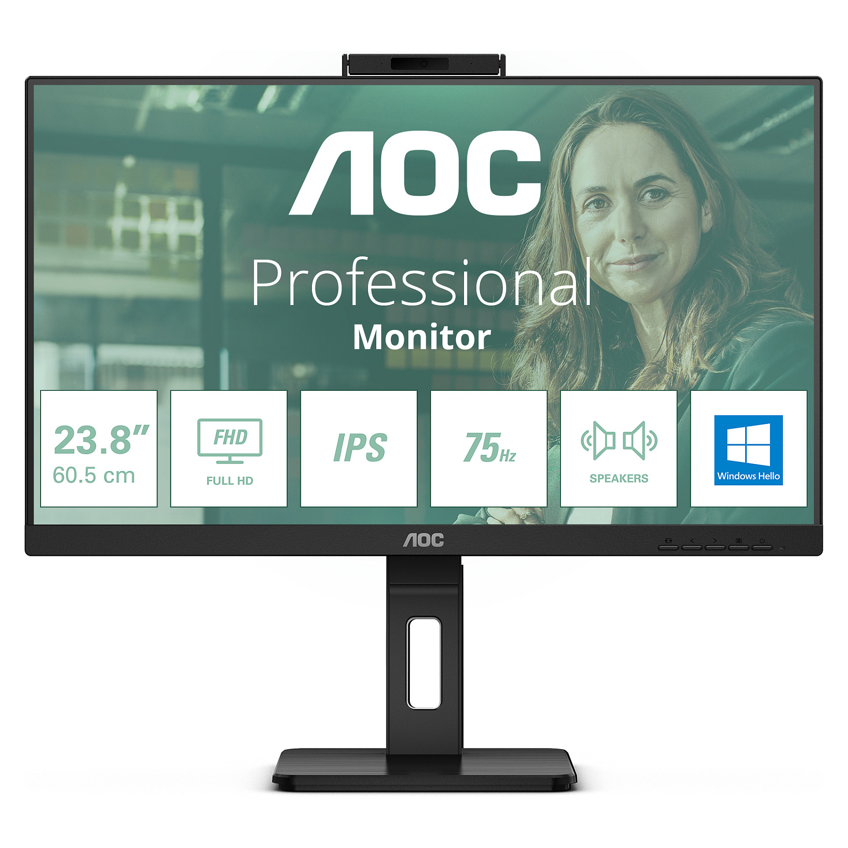 Monitor AOC Pro-line 24P3CW / 24" / 1920x1080 / 75Hz / 4ms / IPS / i zi - 1