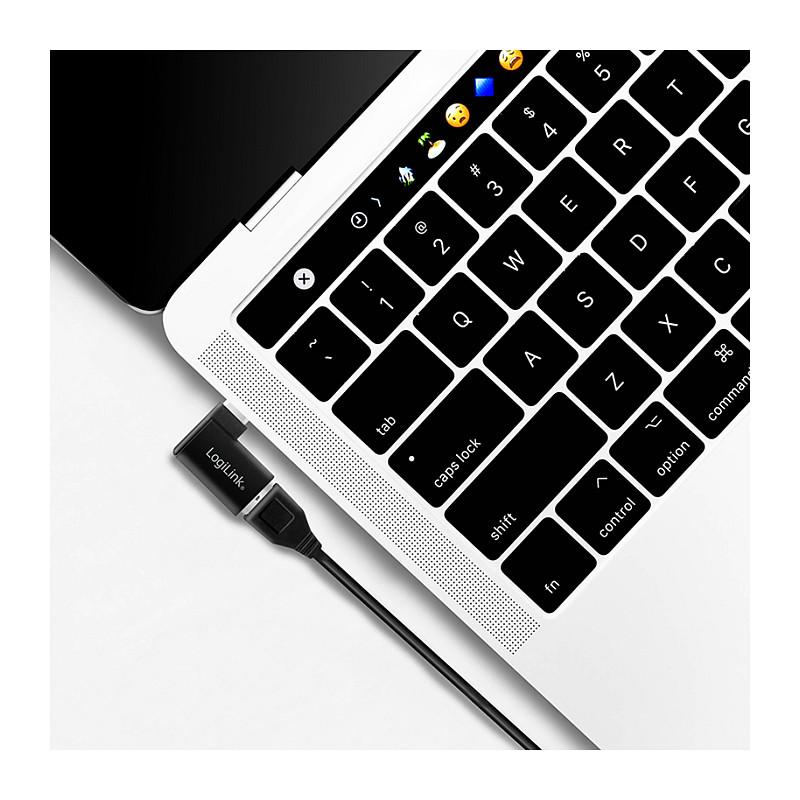 Adapter LogiLink AU0055, USB 3.2 Gen 1, USB-C Mashkull në USB-A Femër, 90° - Zezë - 7