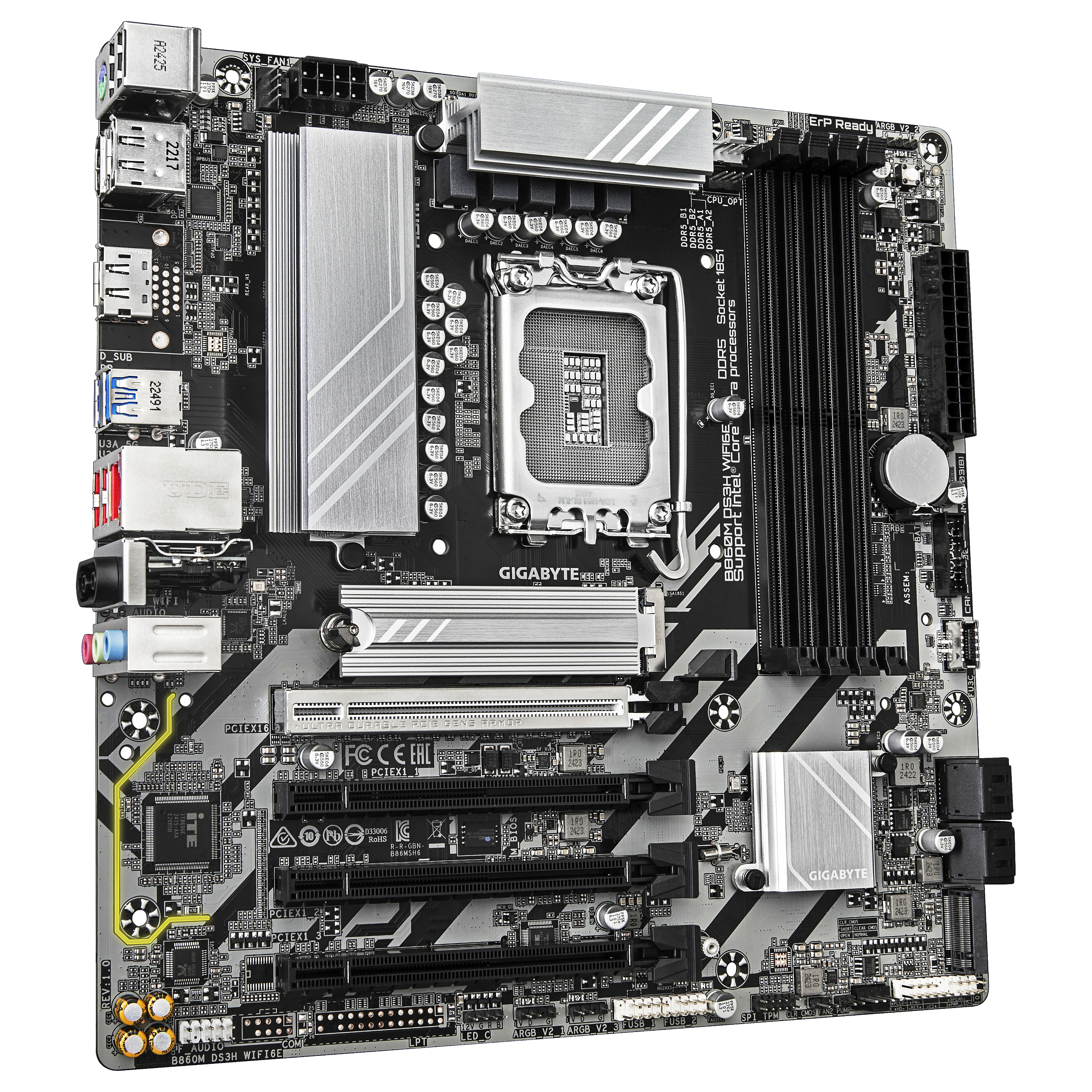 Pllakë Amë MB Intel LGA1851 Gigabyte B860M DS3H WIFI6E DDR5 - 3