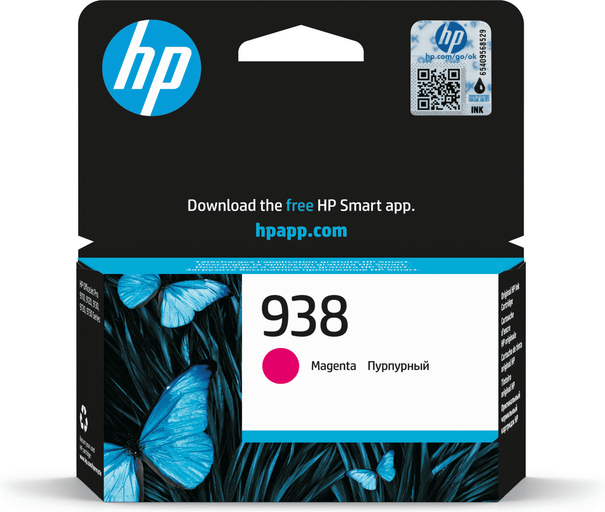 INK HP 938 , 4S6X6PE , Magenta , Standard , 800 faqe - Rozë
