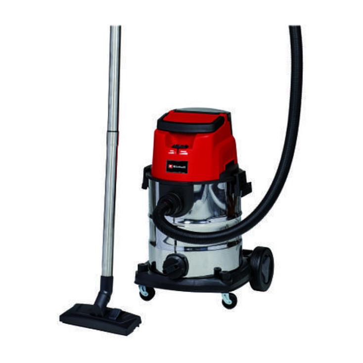 Fshesë për Pastrim të Thatë dhe të Lagësht Einhell TE-VC 36/25 Li S-Solo, 36V, 25L, 150mbar - Kuqe/Zezë