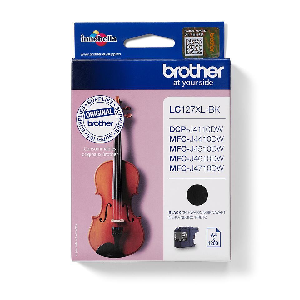 INK Brother LC-127XLBK / LC127XLBK / 27.4 ml / 1.200 faqe – Zezë - 1
