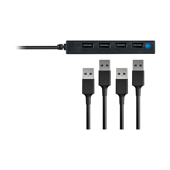 HUB Conceptronic / 4‑Port / USB‑A 2.0 → 4x USB‑A 2.0 / Slim Bus‑Powered – Zezë - 4