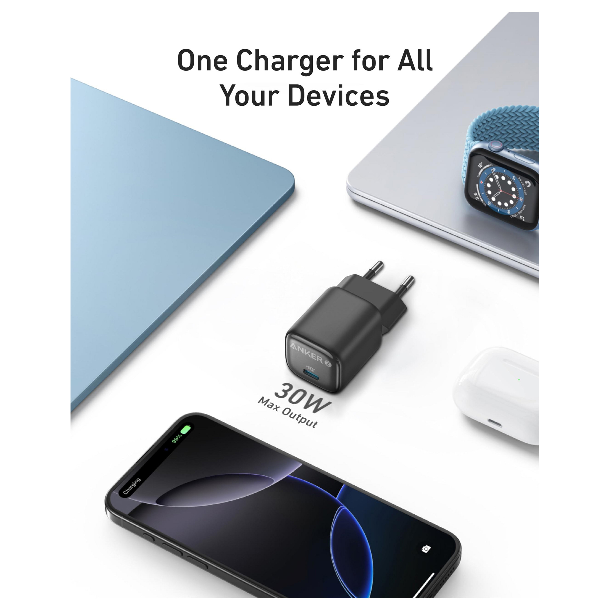 Adapter Anker Zolo / 30W / USB-C / GaN / PPS – Zezë - 6