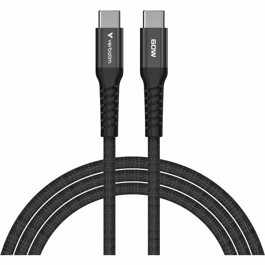 Kabllo USB Verbatim 31859 / USB-C në USB-C / 1.2m / 60W / PD 3.0 / QC 3.0 / Magnetic – Zezë