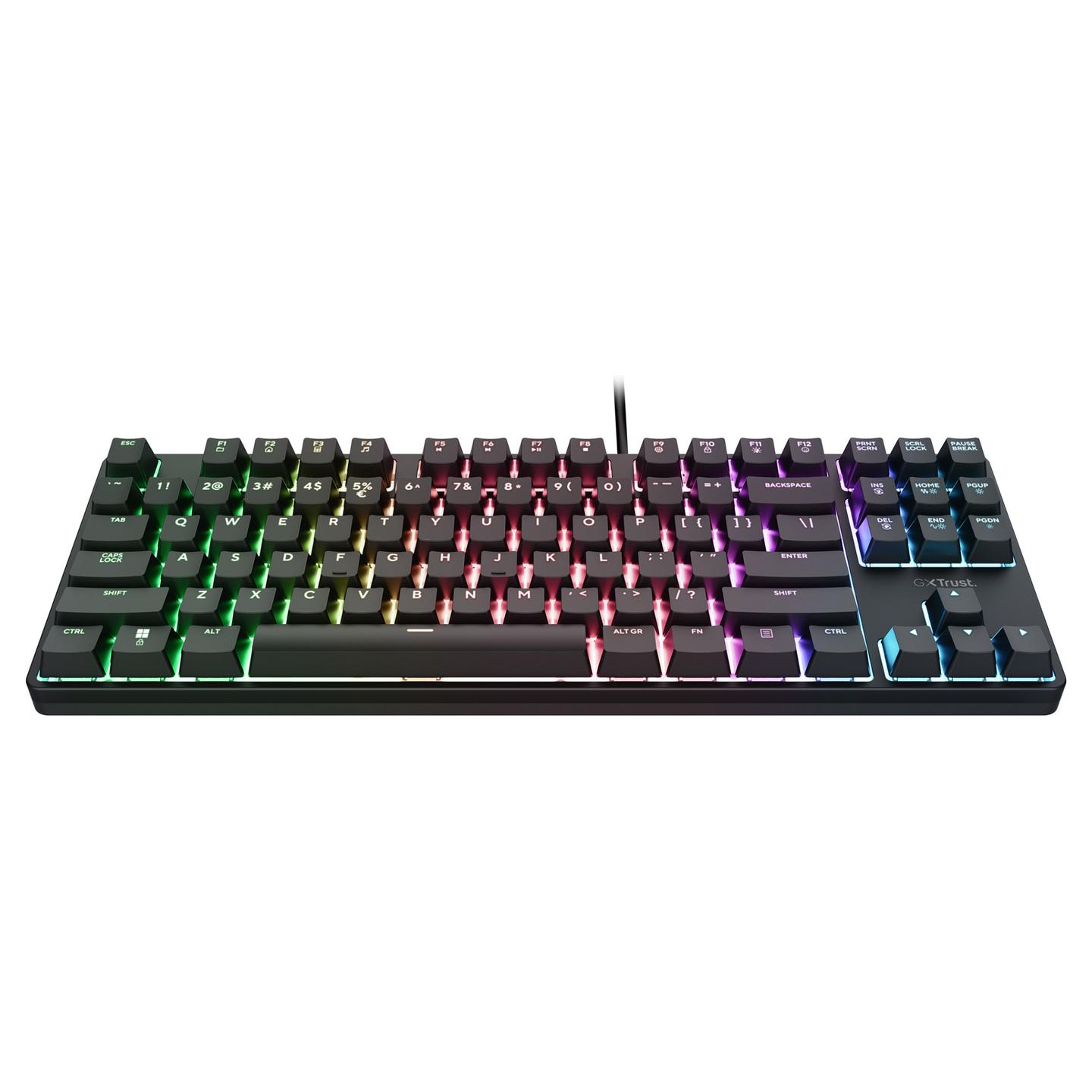 Tastierë Gaming Trust 26135 / Wired / QWERTZ / Mekanike / 80% / 87 Taste / USB - Zezë - 2