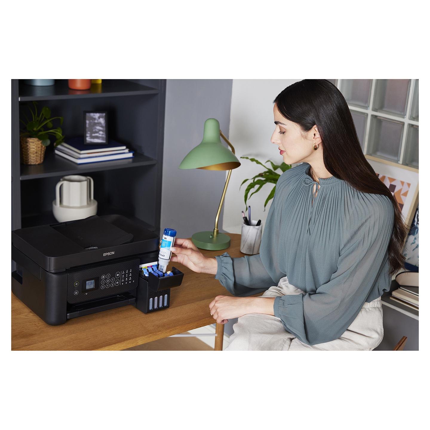 Printer Multifunksional me Ngjyra Epson EcoTank ET-4800 / A4 / Inkjet / 5760 × 1440 DPI / 15 ppm / ADF / Fax / Wi-Fi / Ethernet / USB - Zezë - 14