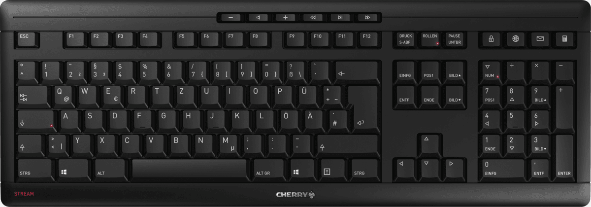 Combo (Tastierë & Maus) CHERRY STREAM DESKTOP RECHARGE, Pa kabllo, 2.4 GHz, Full Size, QWERTZ Gjerman, 2400 DPI – Zezë - 2
