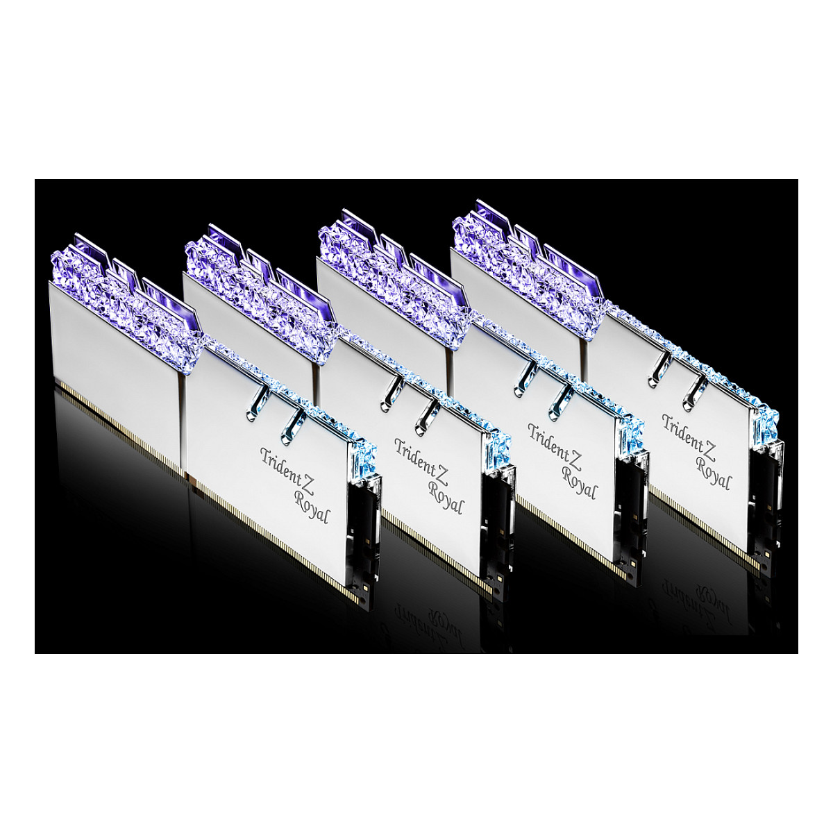 RAM Memorie G.Skill Trident Z Royal DDR4-3200 CL16 / 64GB (4x16GB) / DIMM / Quad-Kit / Intel XMP – Argjendi - 1