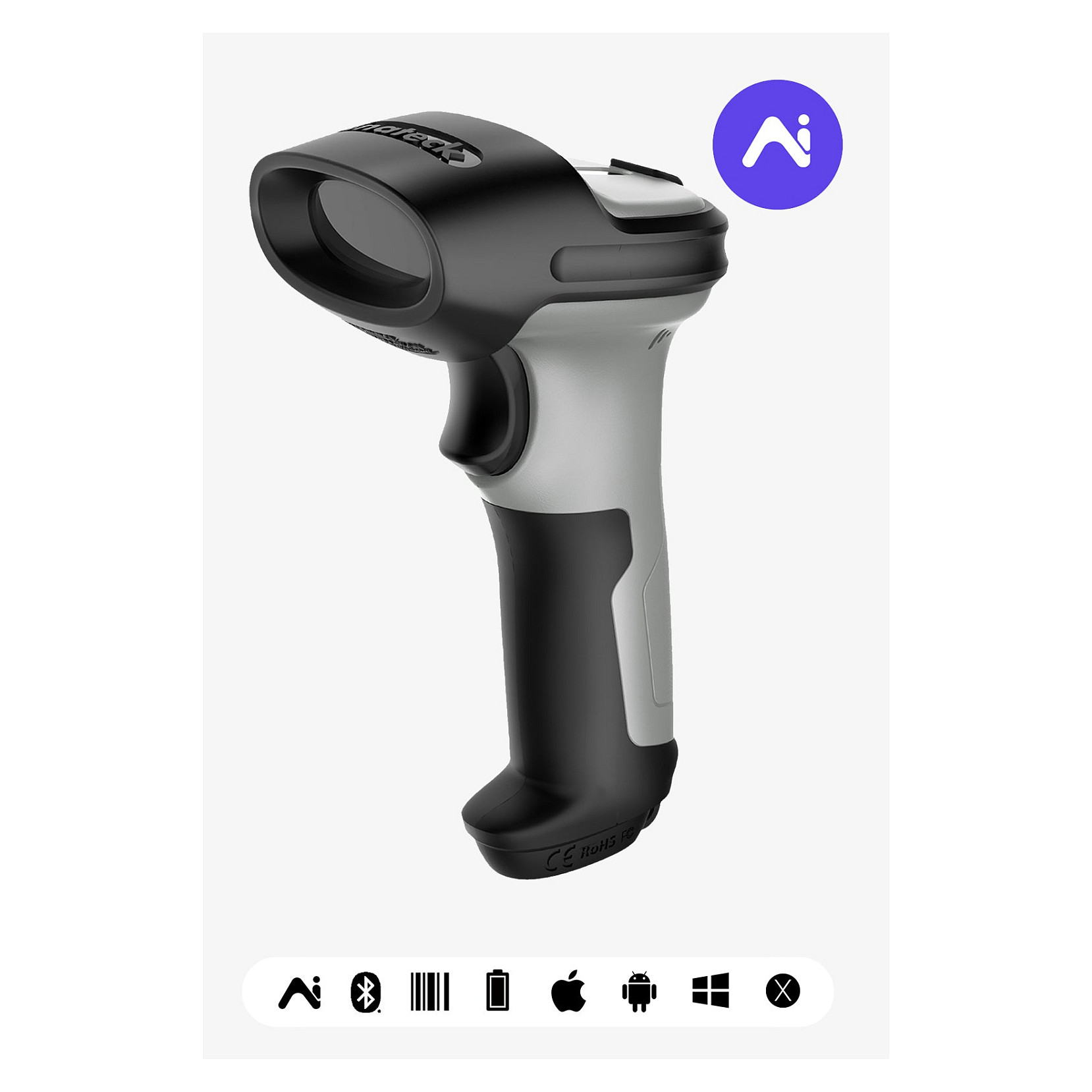 Skaner Inateck BCST-70-AI Barcode - Gri/Zezë - 1