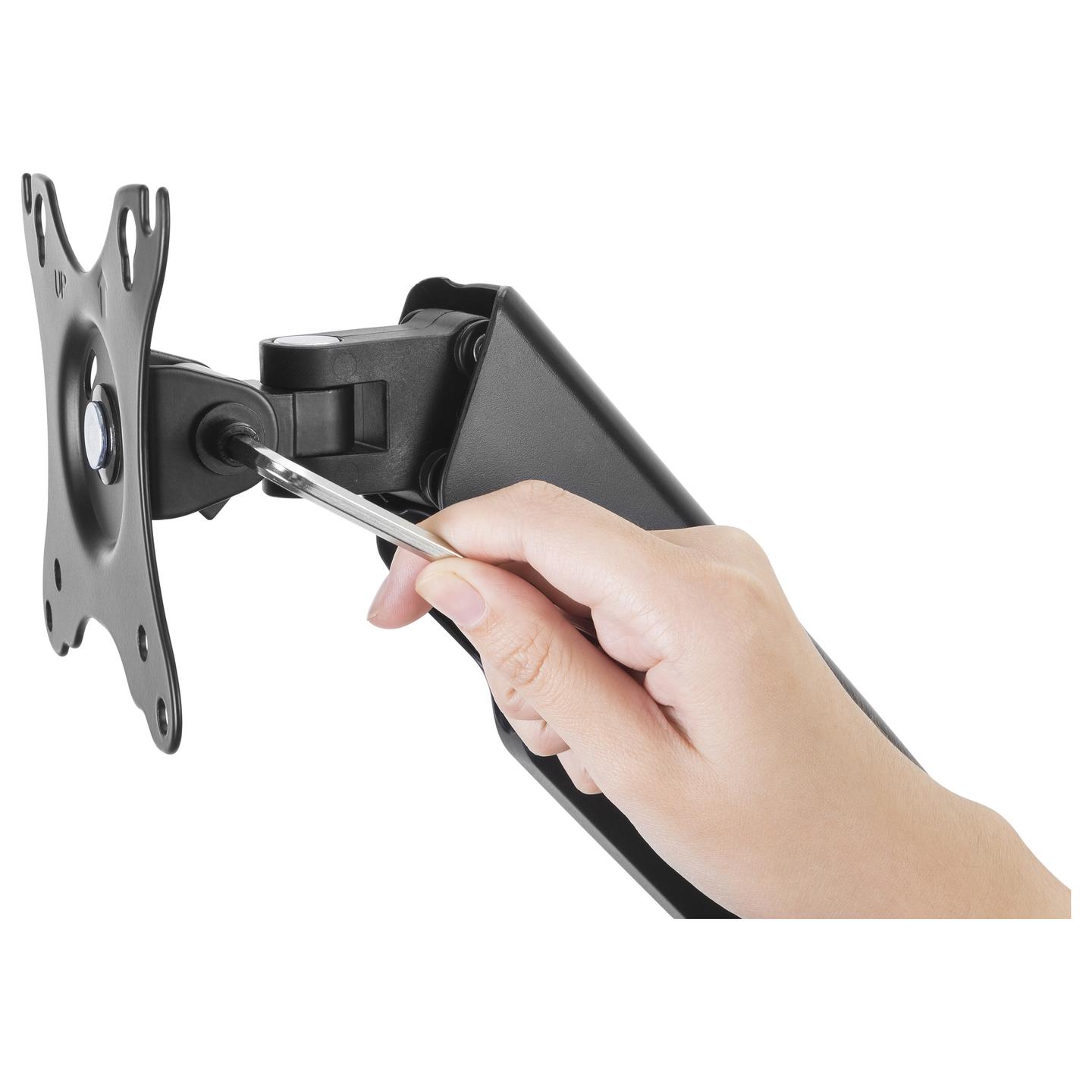Mbajtëse për Monitor EQUIP 650137, 17"-32", VESA 75 × 75, 100 × 100mm, deri 9kg, montim në mur - Zezë - 4