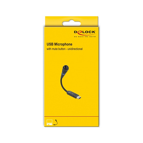 Mikrofon Delock USB Condenser / Gooseneck + Mute Button - Zezë - 3