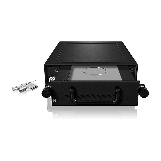 Rack për HDD/SSD ICY BOX IB-148SSK-B / 2.5"+3.5" / SATA III+SAS II / 5.25" / Hot Swap - Zezë - 8