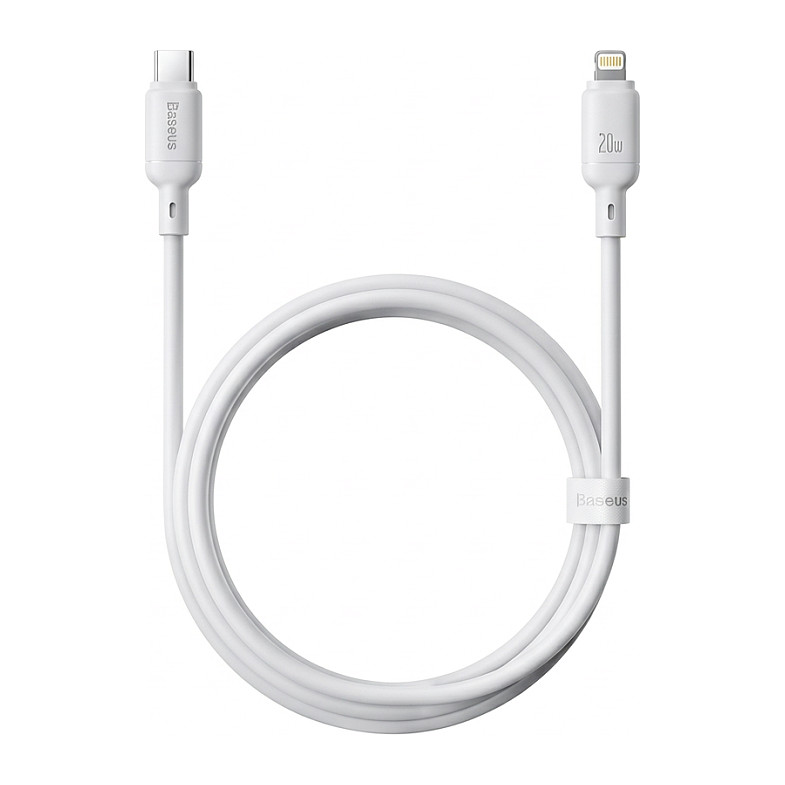 Kabllo USB Baseus Silky Series / USB-C në Lightning / 20W / 480Mbps / 2m – Zezë