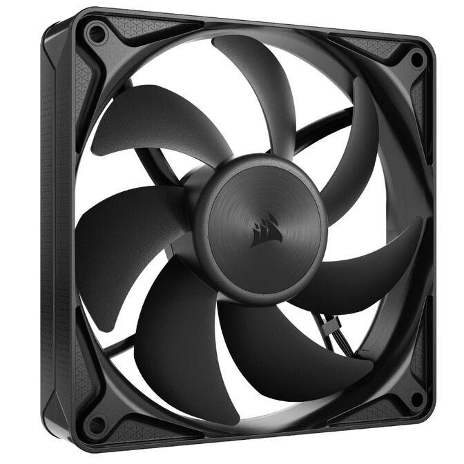 Ftohës për Kasë Corsair RS120 II, 120mm, PWM, 420–2100 RPM, 73 CFM, Magnetic Dome Bearing, Daisy-Chain - Zezë