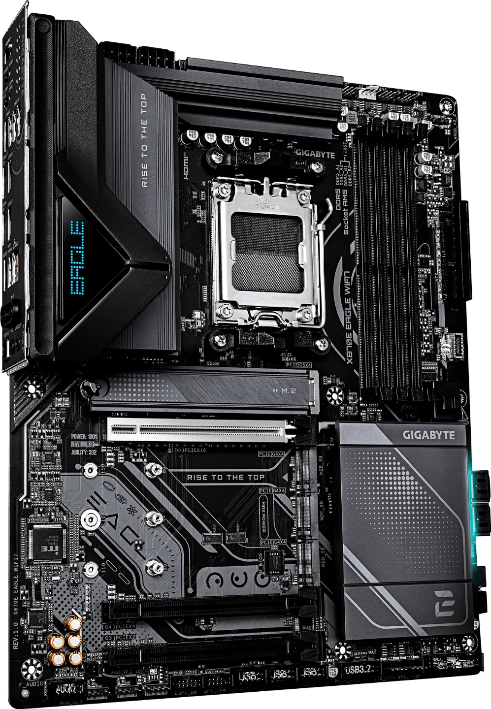 Pllakë Amë Gigabyte X870E EAGLE WIFI7 / AMD AM5 / X870E / DDR5 / ATX / Wi-Fi 7 / 5GbE LAN
