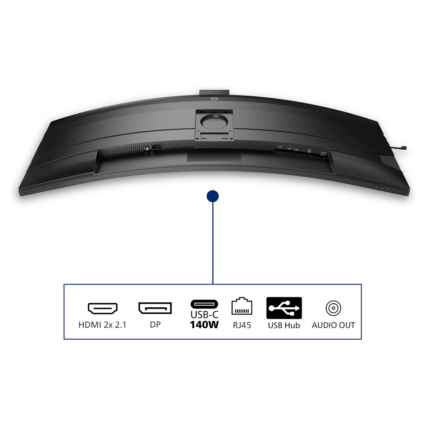Monitor Philips 5000 Series 49B2U5900CH/00 / 48.8" / Dual QHD VA Curved / 75Hz / 4ms / USB-C+HDMI+DP - Zezë - 5
