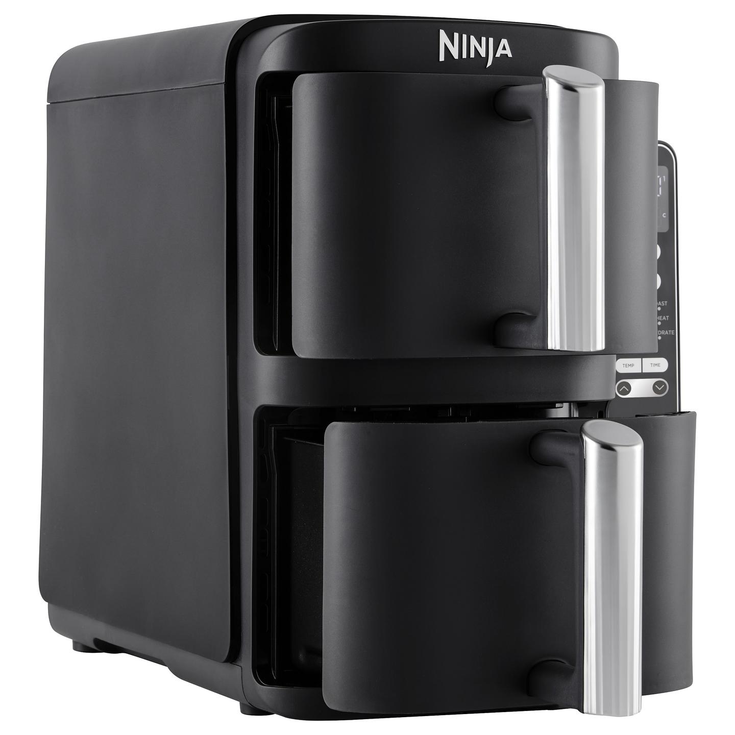 Fryer Vertikal Ninja Double Stack SL300EU, 7,6 L, 2470 W, 2 Kosha nga 3,8 L, 6 Funksione - Zezë - 4