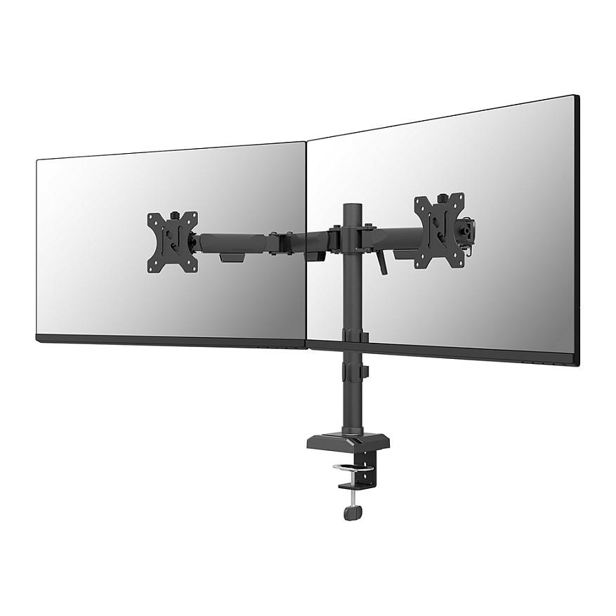 Mbajtëse për Monitor Neomounts DS60-600BL2 / 2 Monitorë / 10–32" / deri 8kg për Monitor / VESA 75x75 & 100x100 / Full Motion - Zezë