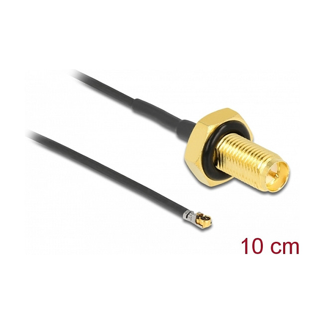 DELOCK Antenna Cable RP-SMA Female to MHF4L LK Male 1.37 – 10cm RF WiFi Internal Adapter Cable - 2
