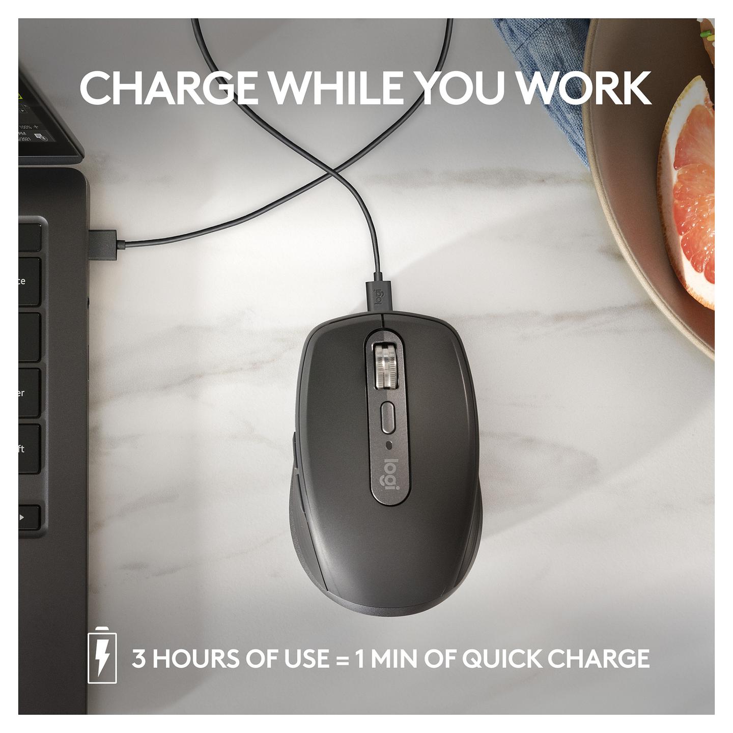 Maus pa Kabllo Logitech MX Anywhere 3S / Optik Darkfield / 8000 DPI / 6 Butona / Bluetooth / 2.4 GHz / Logi Bolt - Rozë - 15