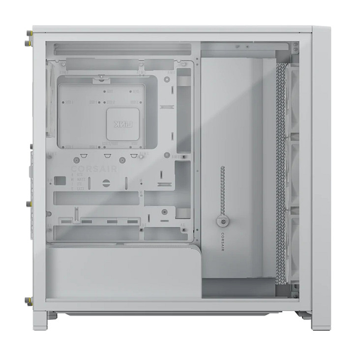 Kasë PC Corsair FRAME 4000D WOOD RS / Mid Tower / E-ATX / 3x 120mm + 1x 120mm RS Fan / Tempered Glass / Wood / 360mm Radiator - Bardhë/Wood - 3