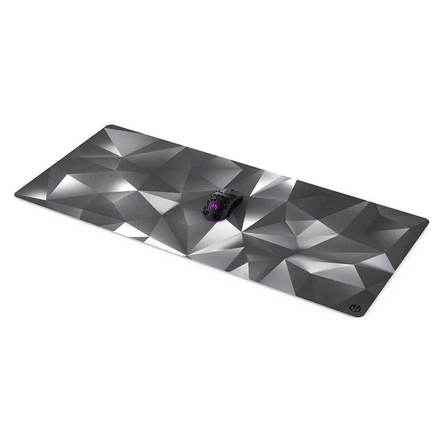 Mauspad Gaming ENDORFY Crystal Black XL / 900x400x3mm / XL / Sipërfaqe Pëlhure / Rezistent ndaj Lagështirës / Skaje të Qepura / Bazë Gome – Zezë/Gri/Bardhë - 7