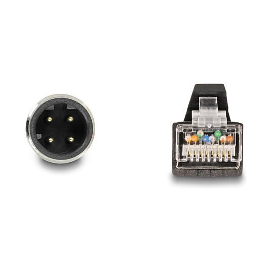 Kabllo për Rrjet DeLOCK 80426 / M12 D-coded 4-pin Mashkull → RJ-45 Mashkull / SF/UTP / 1m - Gjelbër - 2