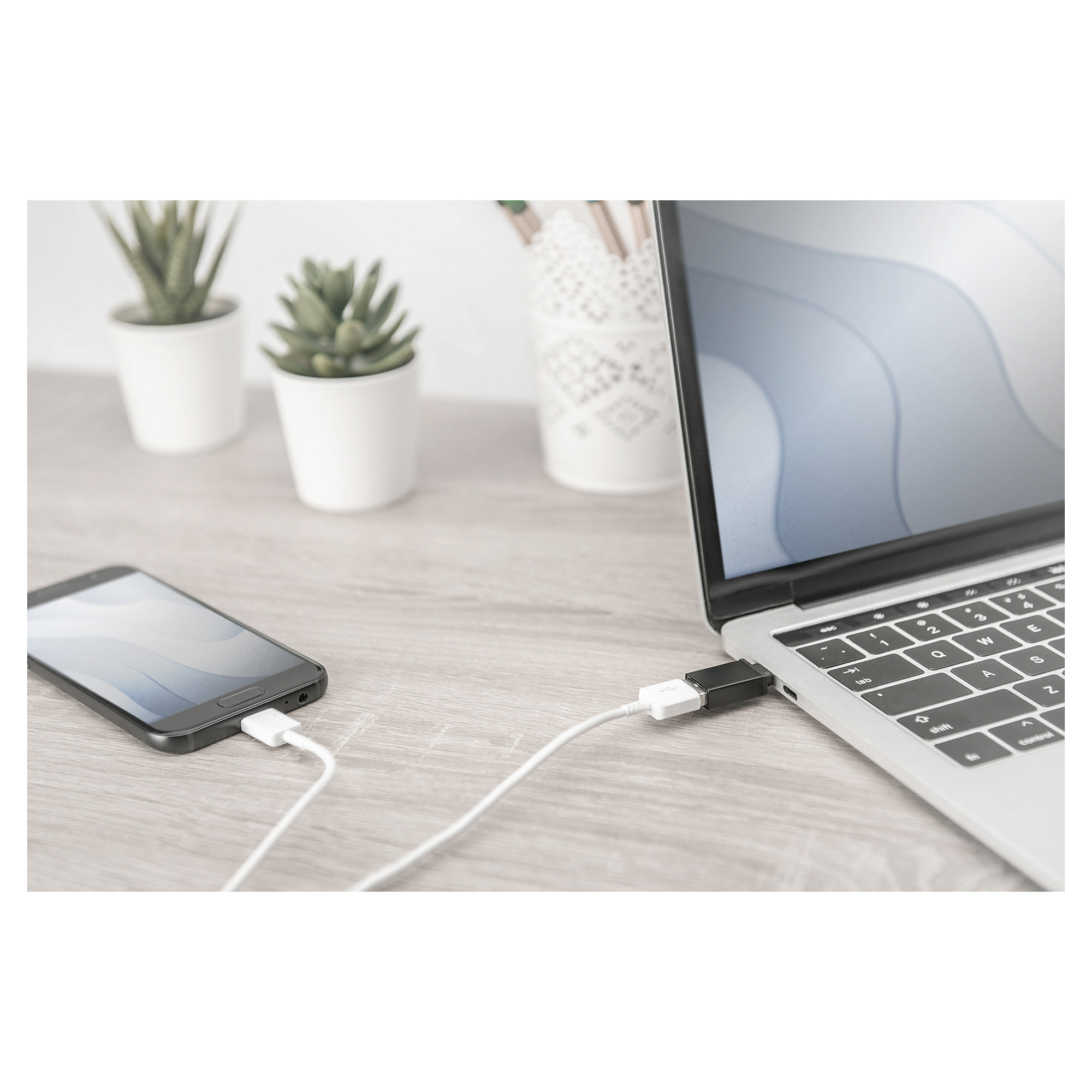 Adapter USB DIGITUS Type‑C në USB‑A Socket - Zezë - 8