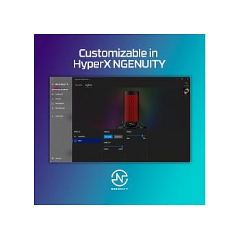 Mikrofon HyperX QuadCast 2 / USB-C / 24-bit / 96 kHz / 3 Kapsula Kondensatori 14mm / 4 Mode Regjistrimi / RGB - Zezë - 15