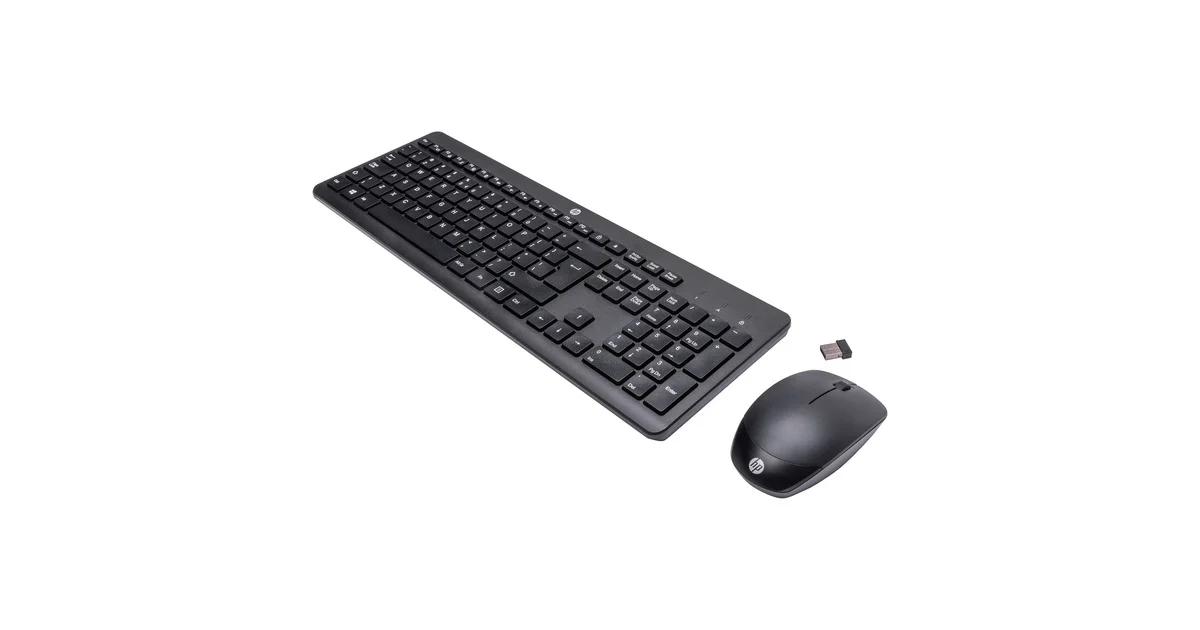 Combo (Tastierë & Maus) HP 230, Wireless, 2.4 GHz, Full Size, Plunger, 1600 DPI, AES 128-bit - Zezë