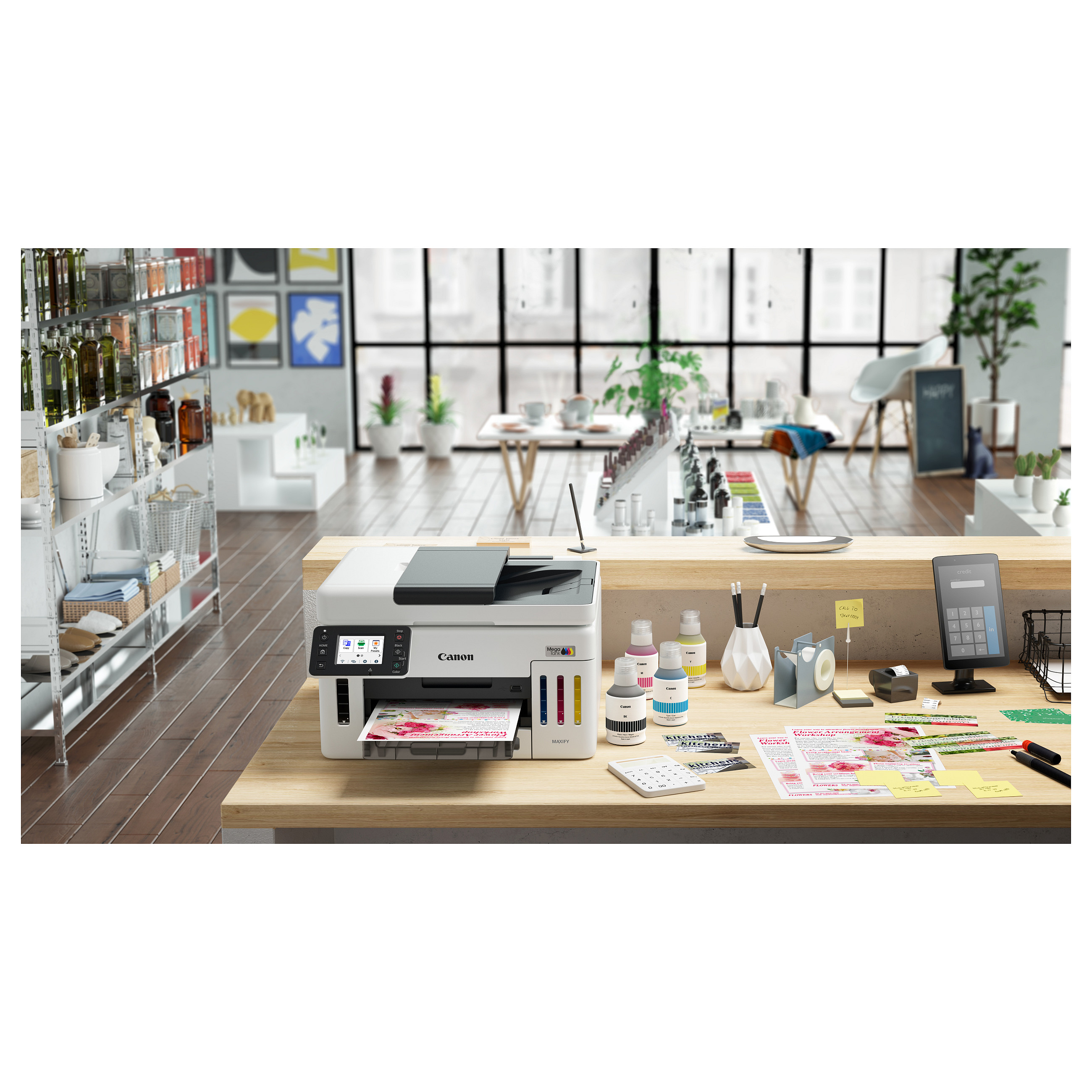 Printer Inkjet Canon MAXIFY GX6150 MegaTank / Color / 3-in-1 - Bardhë / Zezë - 18