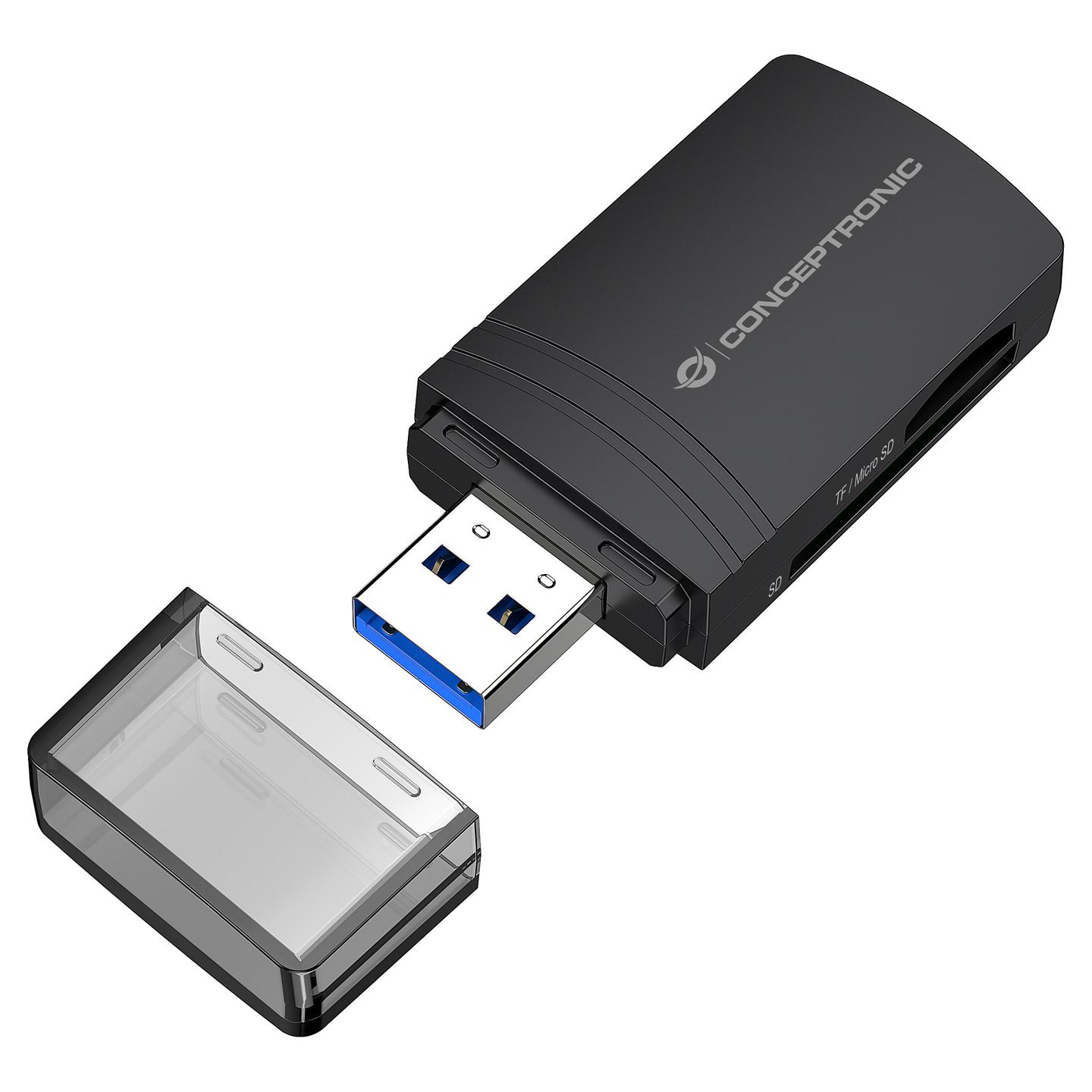 Lexues Kartelash Conceptronic BIAN06B / SD / SDHC / SDXC / microSD / microSDHC / microSDXC / USB 3.2 Gen 1 / USB-A / UHS-II / 5 Gbit/s - Zezë