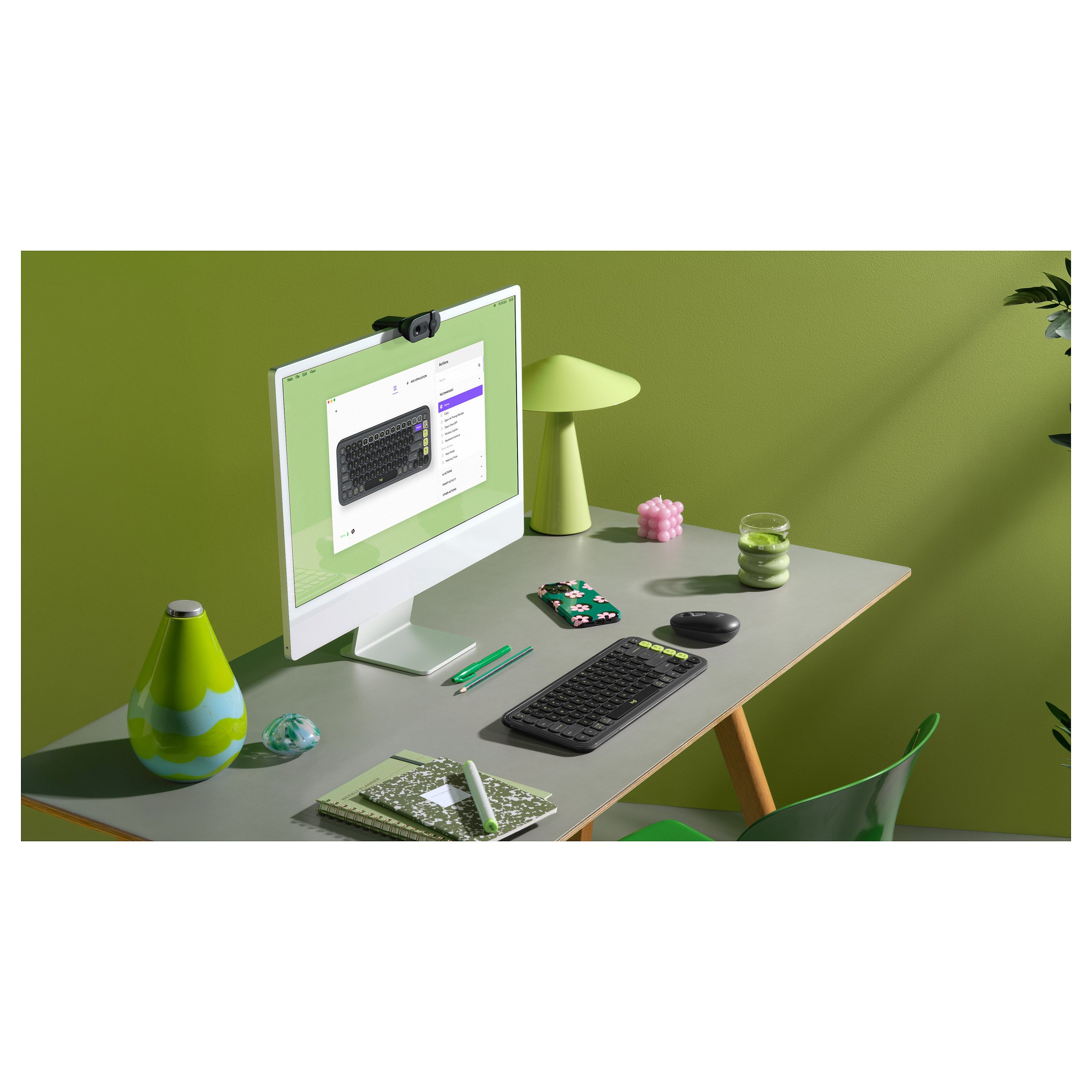 Combo (Tastierë & Maus) Logitech POP Icon / Mini Low-Profile / Wireless Bluetooth / Scissor-Switch / 400 DPI / Multi-Device – Zezë - 9