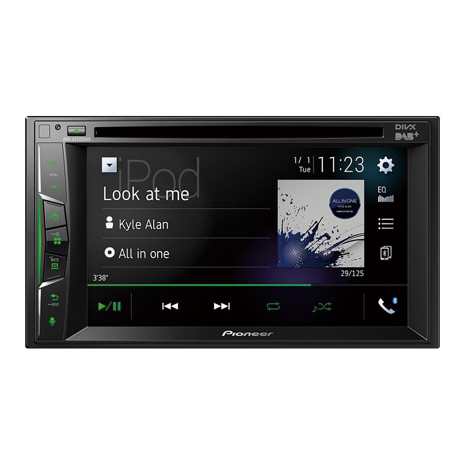 Radio multimedia për veturë Pioneer AVH-A3200DAB, 2 DIN, ekran me prekje 6.2", CD/DVD, DAB+, Bluetooth, 4 × 50 W - Zezë