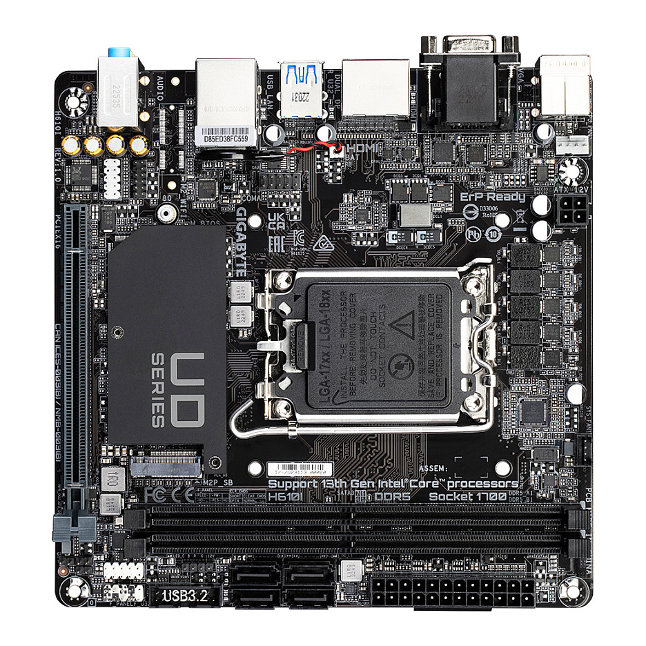 Pllakë Amë Intel 1700 Gigabyte H610I Mini-ITX DDR5 / HDMI+DP - 4