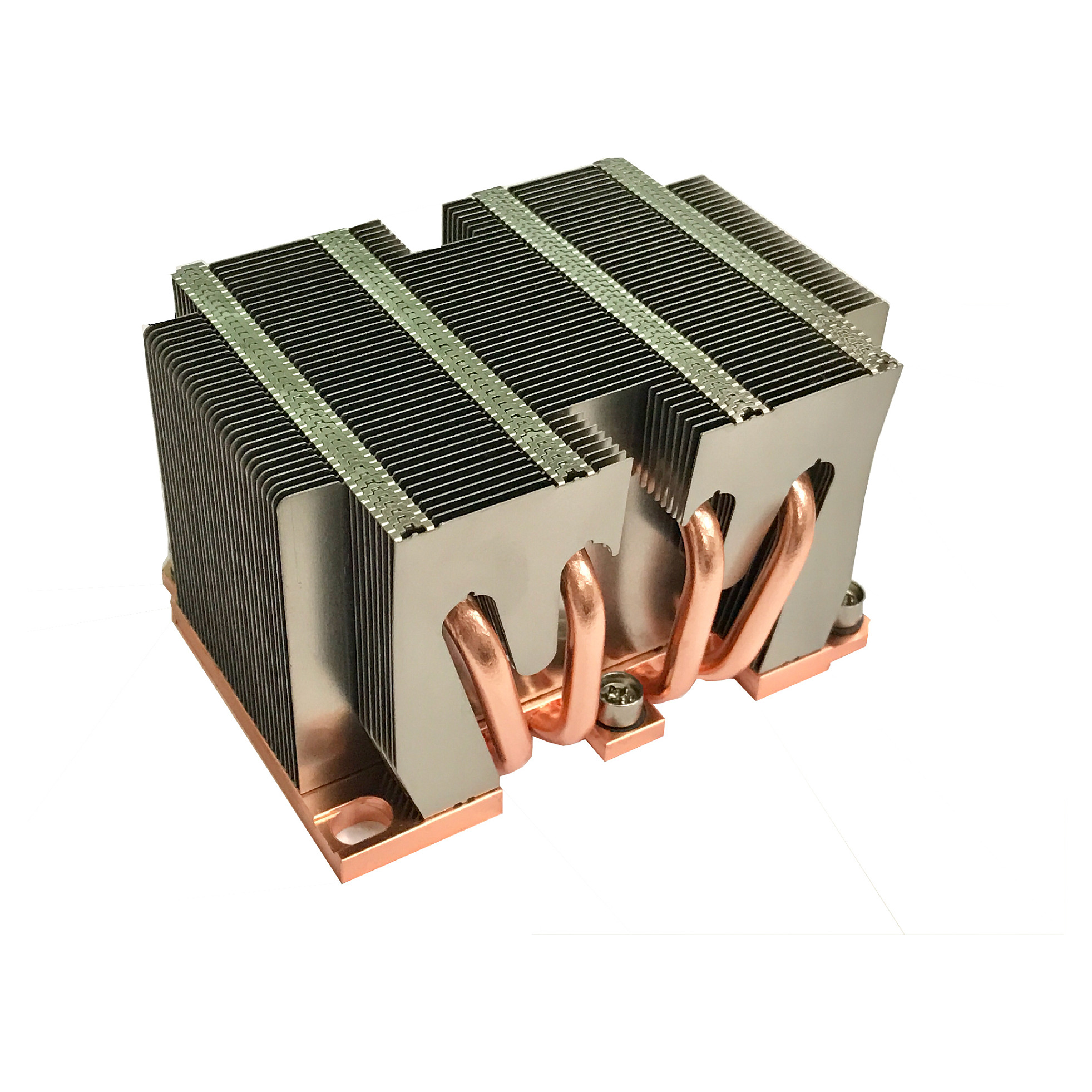 Ftohës për Procesor Inter-Tech B-8 / 2U / Pasiv / 205W TDP / 4× Heatpipe / LGA3647 – Bakër